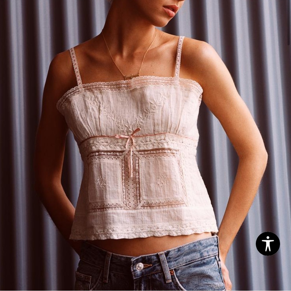 ZARA embroidered bow brand new medium